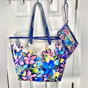 Vera Bradley Marion Floral Spring Beach Tote & Wristlet Collection